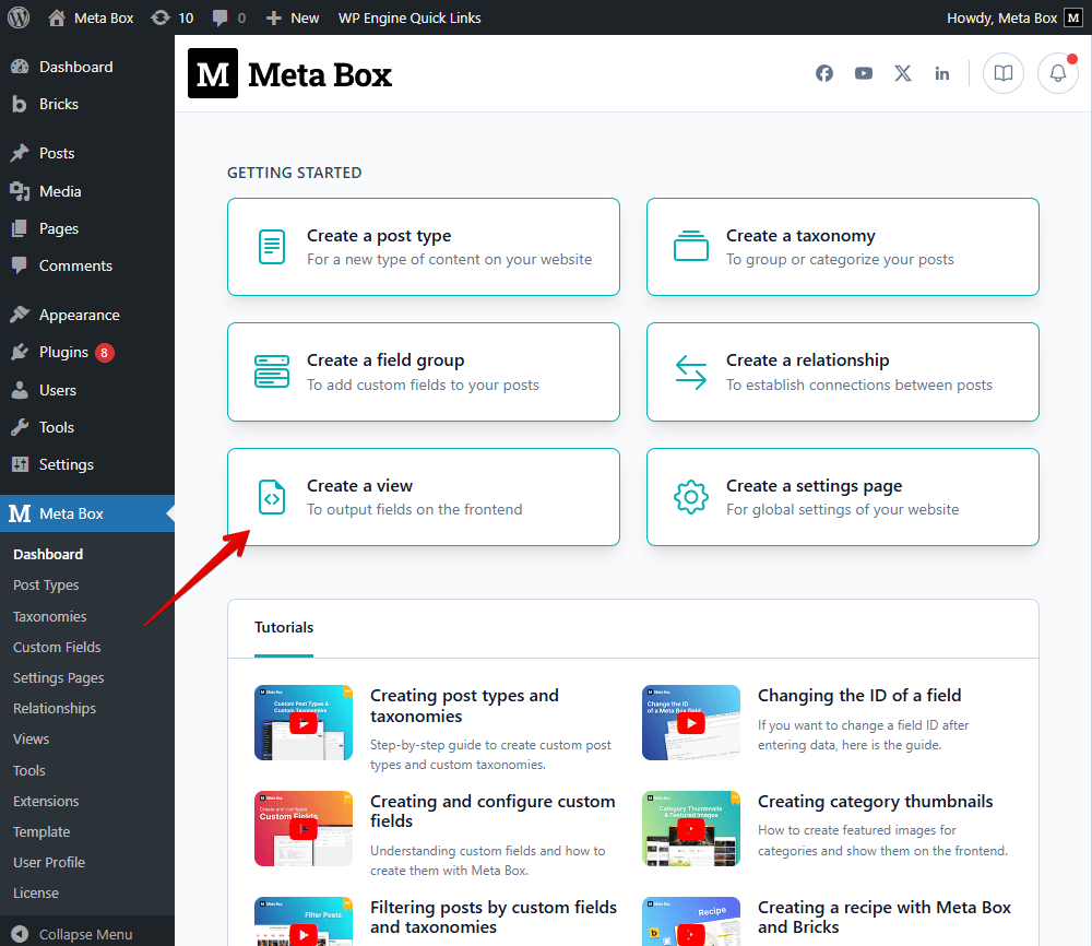 Go to Meta Box > Views, and add a new view