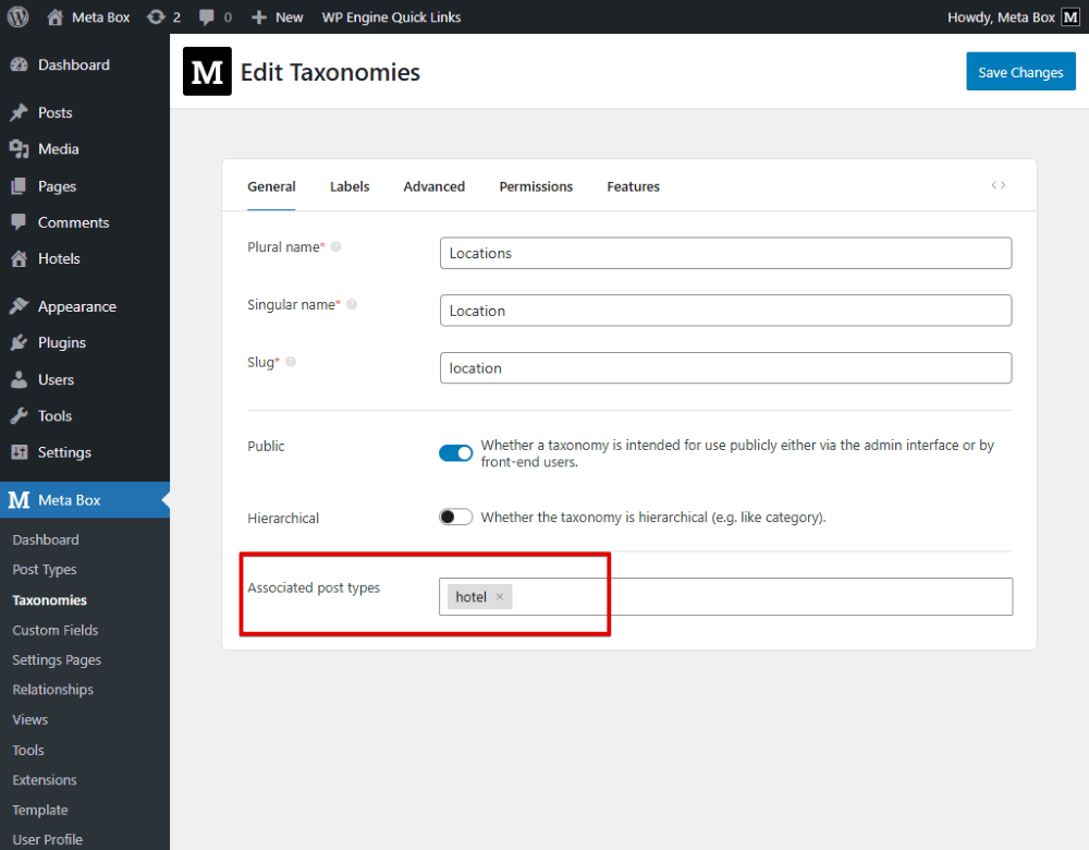 associated post types