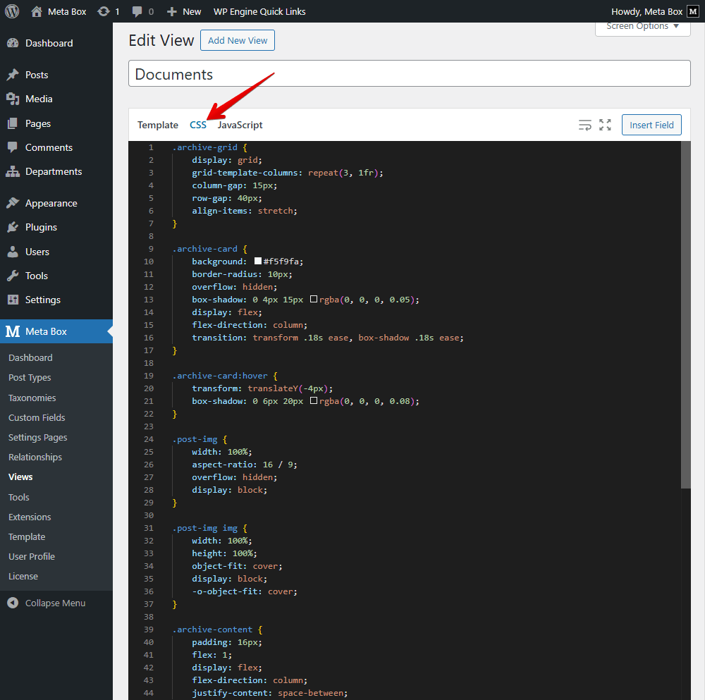 Add CSS