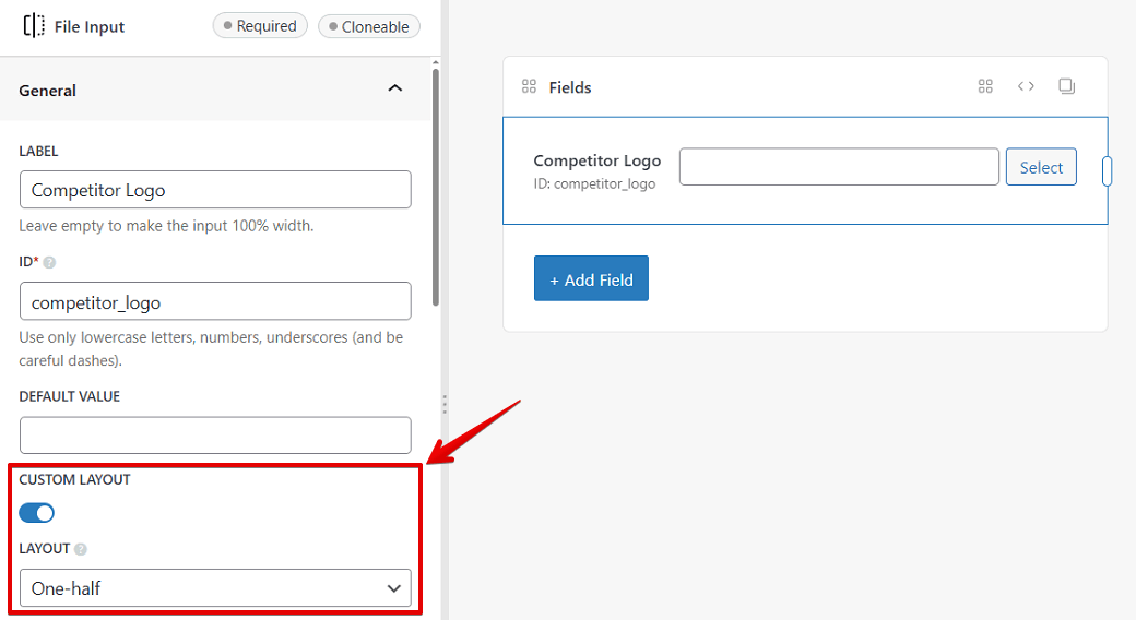 custom field controls