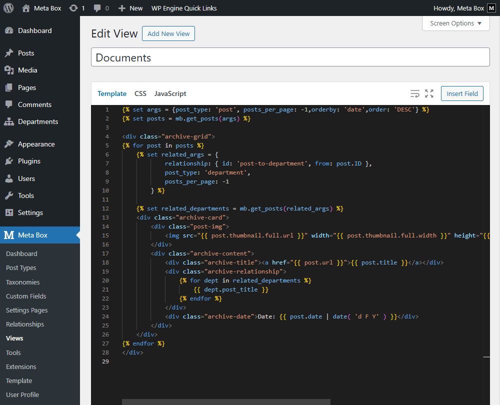 Add div tags and classes
