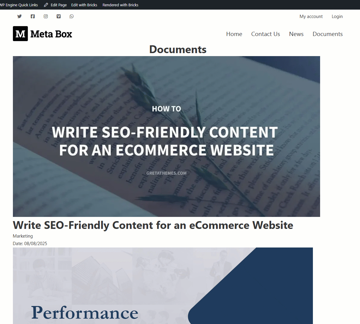 Documents display before-styling
