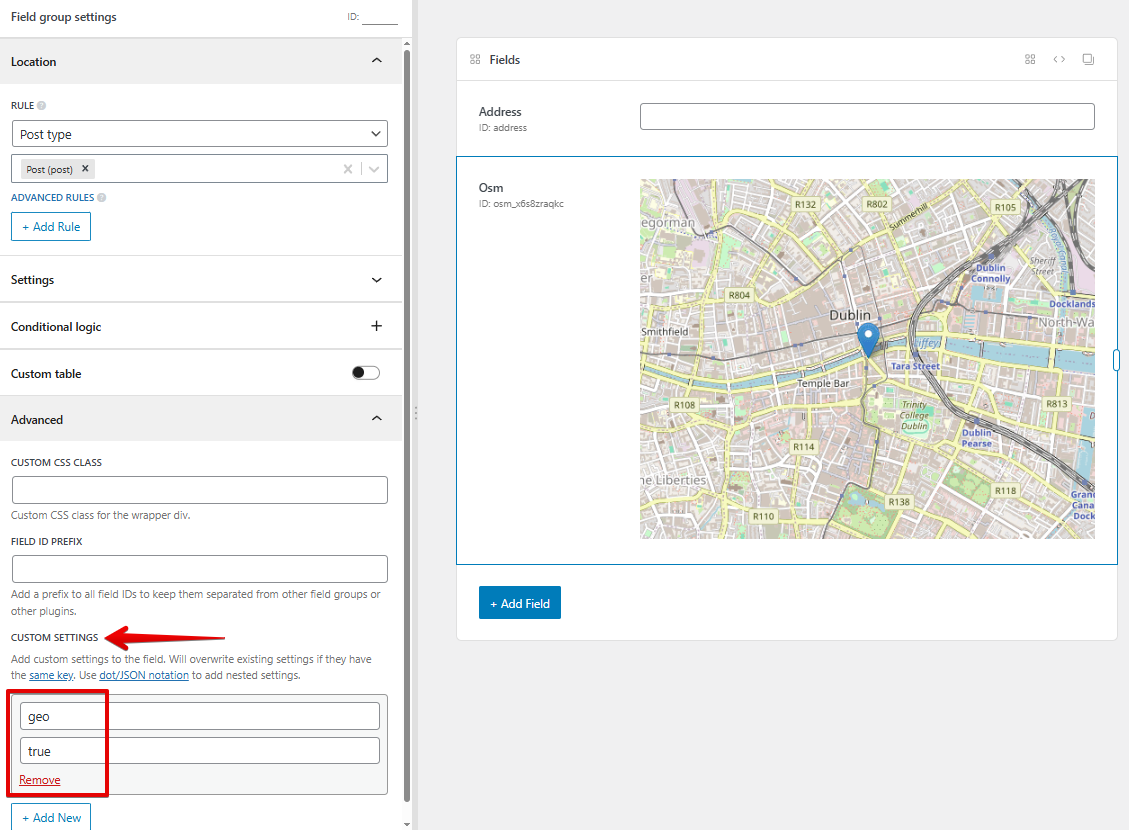 enable geolocation for open street maps