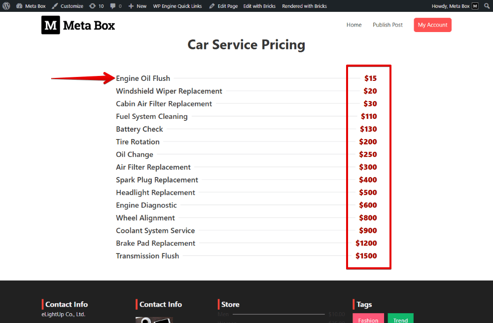 Then, that item is moved up to the top