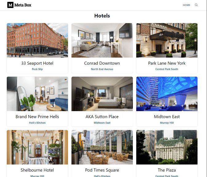 Listing with no filtering
