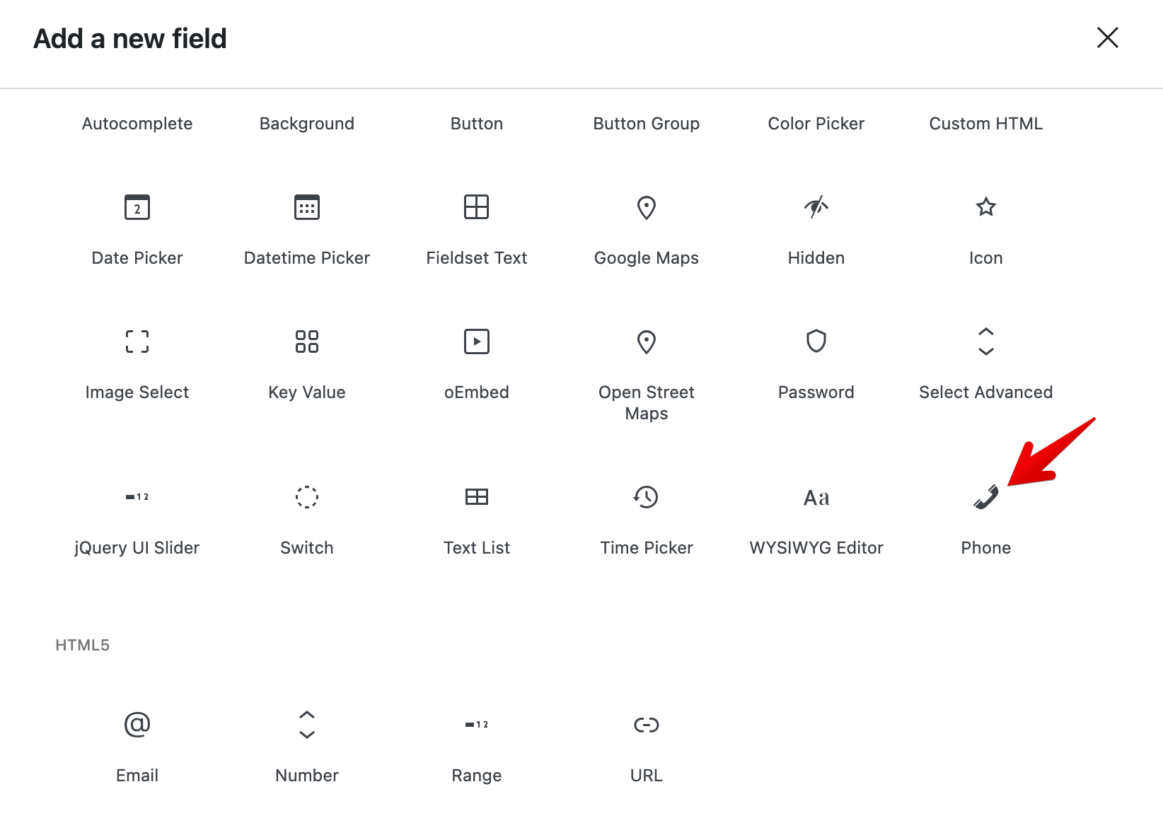 adding new field type