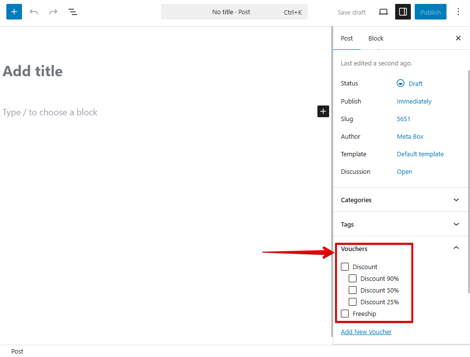 Ordered terms in the post editor