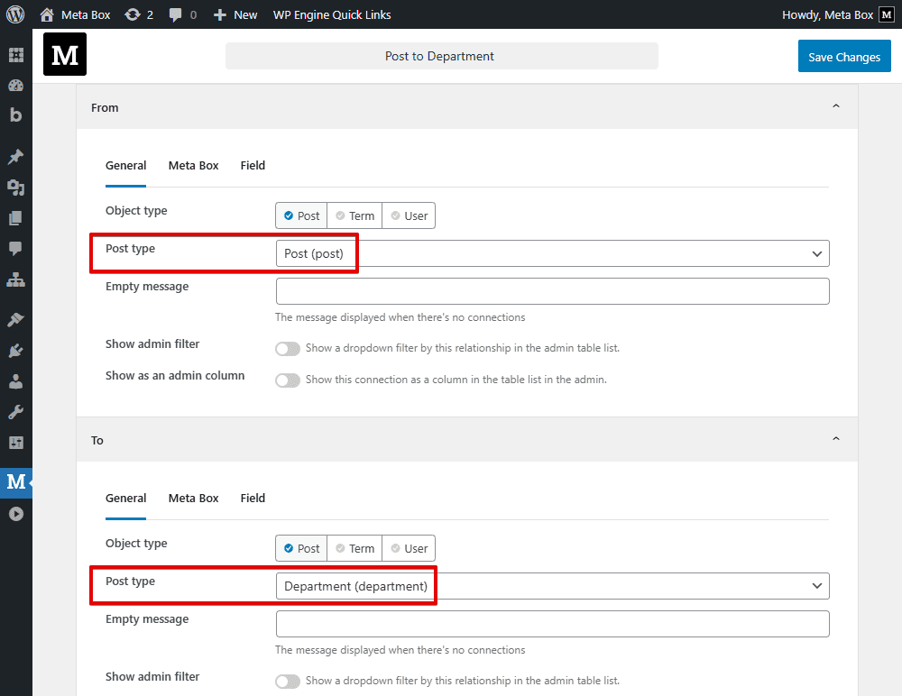 choose Post type option